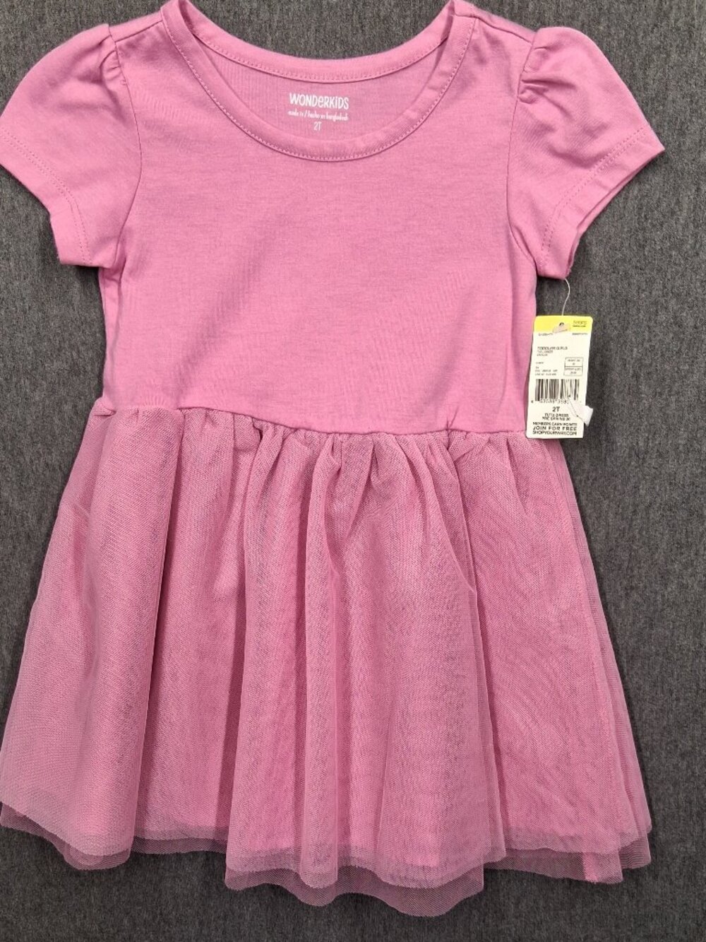 Toddler dress, Wonder  Kids, size 2t, pink, new with tags